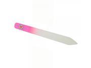 Durable Crystal Glass Nail File with 17 Rhinestones