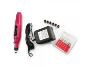 Pen Shape Electric Manicure Nail Art Drill File with 6 Bit