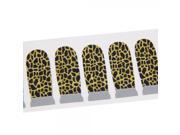 Professional Leopard Print Glitter Powder 3D Nail Sticker Nail Art Decoration Golden