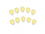 10pcs Metal Heart shaped Silver Base Nail Art Decoration with Crystal and Tophus Yellow 5 L