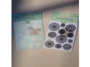 9.5 x 11cm Ethnic Style Flower Plastic 3D Nail Sticker Decoration Set Black White