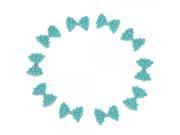 10pcs Elegant Glittering Bowknot Shape Metal Nail Art Rhinestones Blue