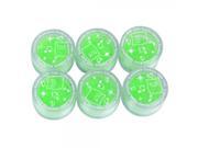 6pcs Environmental Sparkly Dust Powder Nail Art Decoration Green 20