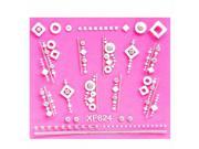 3D Carve Patterns Nail Sticker Nail Art Accessories Decoration White XF624