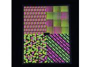Fantastic Geometric Pattern 3D Plastic Nail Art Nail Sticker Fluorescent 10cm x 13cm