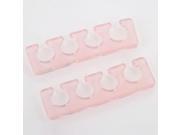 2pcs Medical Silicone Toe Separators Transparent Pink