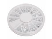 Nail Art Rhinestones Round White 11