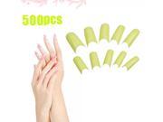 500pcs Acrylic French False Nail Half Tips Green