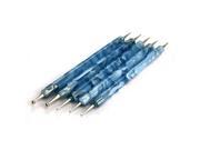 5pcs 2 way Nail Art Dotting Marbleizing Pen Blue