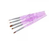 5pcs UV Gel Acrylic Nail Art Painting Pen Brush Set NO.2 4 6 8 10