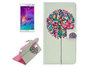 Cross Texture Balloons Collection Pattern Leather Case with Holder Card Slots Wallet for Samsung Galaxy Note 4
