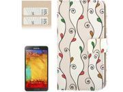 Abstract Cirrus Pattern Horizontal Flip Leather Case with Credit Card Slot for Samsung Galaxy Note 3 N9000