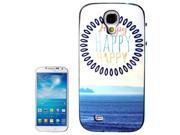 HAPPY Pattern Plastic Frame TPU Back Cover Protective Case for Samsung Galaxy S4 i9500