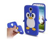 3D Penguin Shaped Silicon Protective Case for Samsung Galaxy S4 i9500 Dark Blue