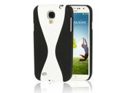 Removable Hourglass Pattern Plastic Case for Samsung Galaxy S4 i9500 White