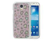 Crystal Frosted Magenta and Colourful Leopard Pattern Skin Plating Plastic Shell for Samsung Galaxy S4 i9500 Magenta