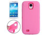 Shockproof Silicone Plastic Combination Case for Samsung Galaxy S4 i9500 Pink