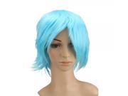 1.6 Blue Unisex Short Straight Cosplay Wig