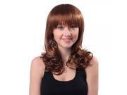 35cm Women Synthetic Fiber Eyebrow Bangs Rinka Style Long Curly Hair Wig Golden sc014 30