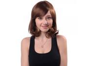 35cm Women Synthetic Fiber Side Bangs Rinka Style Short Curly Hair Wig Coffee sc031 12