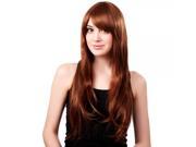 65cm Women Synthetic Fiber Side Bangs Long Straight Hair Wig Golden ls016 30