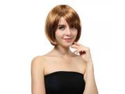25cm Women Synthetic Fiber Side Bangs BOBO Style Short Straight Hair Wig Flax Yellow ss002 27