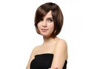 26cm Women Synthetic Fiber Side Bangs BOBO Style Short Straight Hair Wig Light Brown ss024 2t30