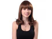 48cm Women Synthetic Fiber Eyebrow Bangs Rinka Style Long Curly Hair Wig Coffee lc066 12