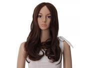 23.2 High Temperature Silk Middle Parting Long Curly Hair Wig Light Brown