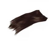 20 Straight Hair Extensions with Clips Dark Brown