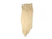 7pcs 22 Straight Hair Extensions with Clips Beige