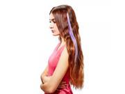 40cm Clip on Women Synthetic Fiber Hair Extension Purple
