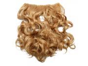 High Temperature Silk Clip on Big Wave Curly Wig with 5 Clips Light Brown C99 B