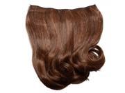 High Temperature Silk Clip on Pear Shape Curly Wig with 5 Clips Light Brown C86