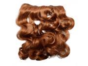 High Temperature Silk Clip on Curly Wig with 5 Clips Light Golden Brown JTP 100C
