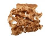High Temperature Silk Clip on Curly Wig with 5 Clips Golden Brown JTP 100D