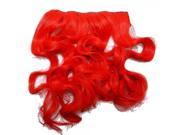 High Temperature Silk Clip on Curly Wig with 5 Clips Red JTP 100F