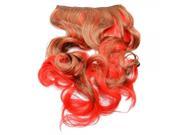 High Temperature Silk Clip on Big Wave Curly Wig with 5 Clips 30HRED Red Brown C99FT