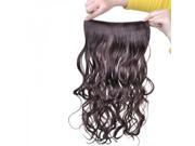 60cm 5 Clip in Fashion Women High Temperature Resistant Chemical Fiber Long Curly Hair Wig Dark Brown ch010 2t33