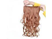 60cm 5 Clip in Fashion Women High Temperature Resistant Chemical Fiber Long Curly Hair Wig Golden ch010 30