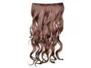 60cm 5 Clip in Fashion Women High Temperature Resistant Chemical Fiber Long Curly Hair Wig Light Brown ch010 2t30