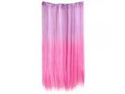 60cm Fashionable Women Synthetic Long Straight Hair Extension Mixed Color