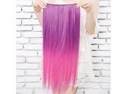 60cm 5 Clip in Fashion Women Chemical Fiber Long Straight Hair Wig Multicolored ch022 t1