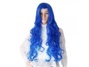 CDW003 Dancing Party Long Curly Cosplay Wig Navy Blue