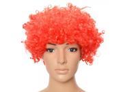 Fashionable Size S Cosplay Fans Curly Party Hair Wig Red