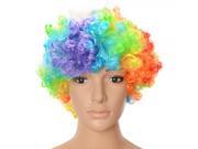 Fashionable Size S Cosplay Fans Curly Party Hair Wig Colorful