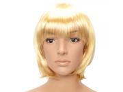 Fashionable Cosplay BOBO Style Straight Party Hair Wig Light Golden