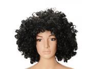 Fashionable Size L Cosplay Fans Curly Party Hair Wig Black