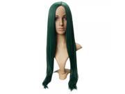 80cm Stylish Cosplay Straight Hair Wig without Bangs Deep Green