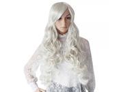 Party Long Curly Cosplay Hair Wig Sliver White